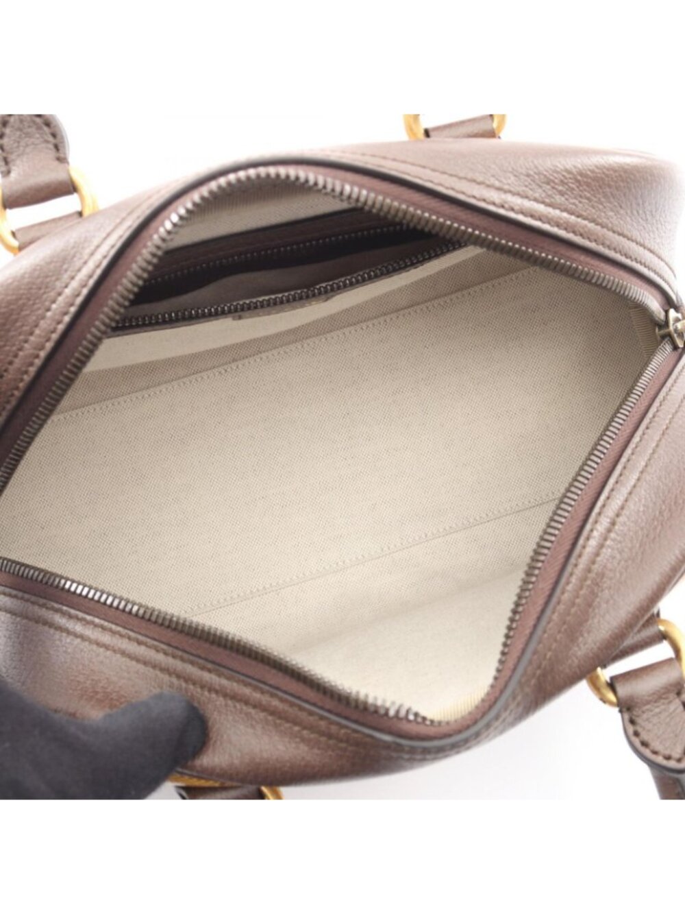 Gucci Handbag Adidas Mini Duffle GG Crystal 2-Way Beige Brown White Canvas - Picture 3 of 8